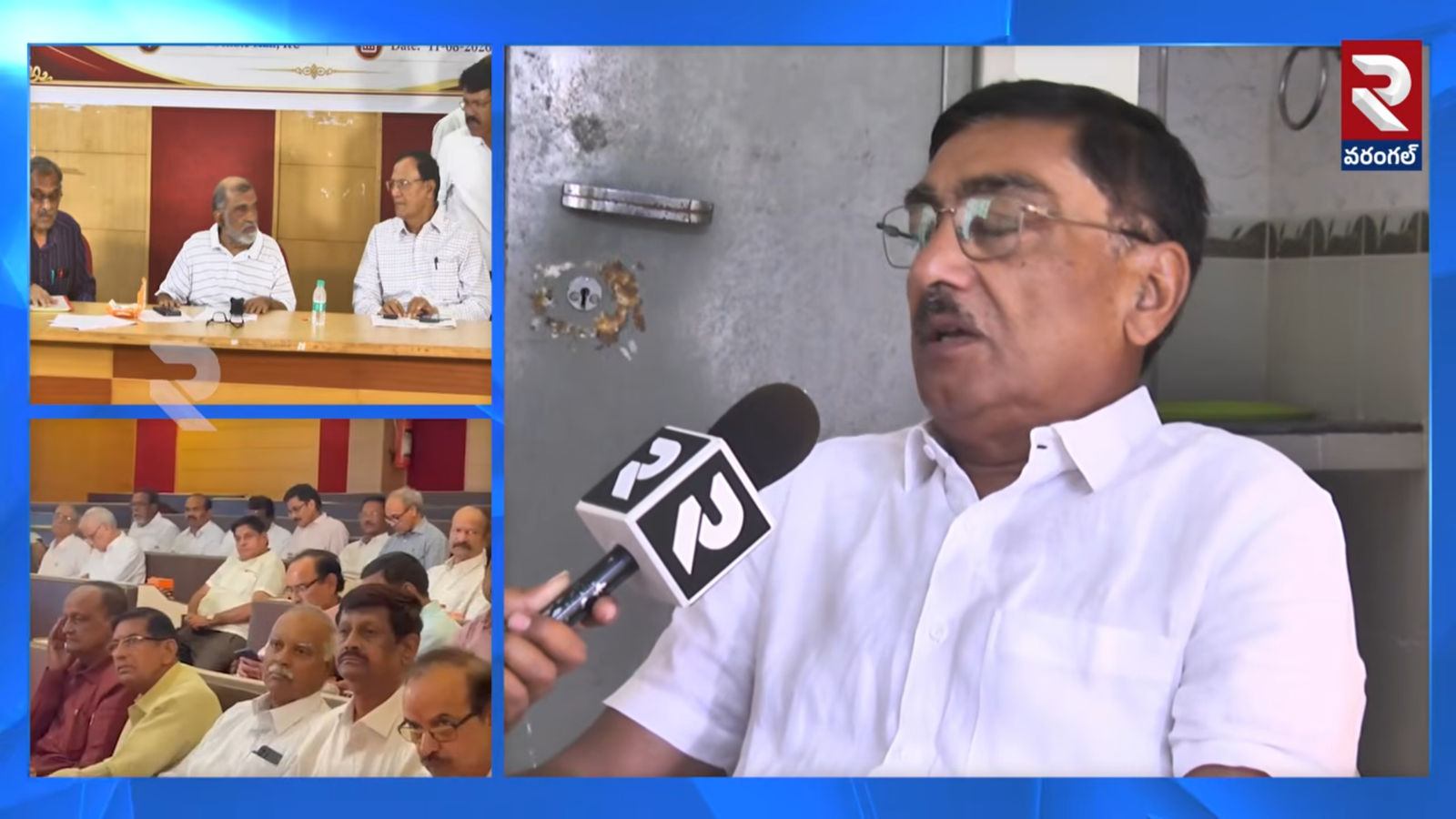 Prof. T. Papi Reddy speaks to the media about the glorious past Fifty years of Kakatiya University